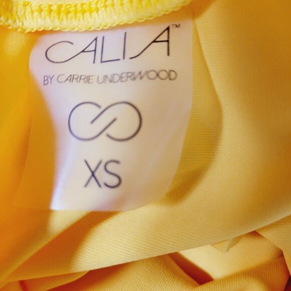 Calia XSmall Fitted Move Tank Top Yellow NWOT Athletic Racerback Casual Wear - Picture 5 of 6